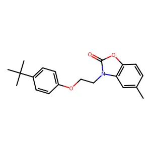 3-(2-(4-(tert-butyl)phenoxy)ethyl)-5-methylbenzo[d]oxazol-2(3H)-one structure