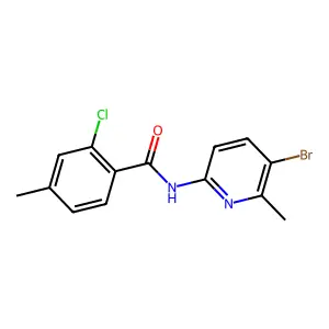 N-(5-bromo-6-methylpyridin-2-yl)-2-chloro-4-methylbenzamide structure