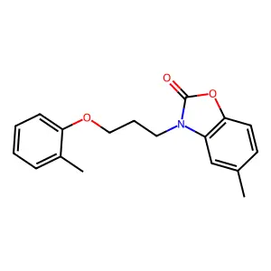 5-Methyl-3-[3-(2-methylphenoxy)propyl]-1,3-benzoxazol-2-one structure