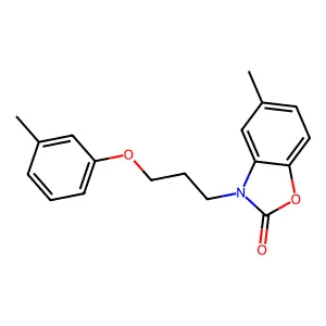 5-Methyl-3-(3-m-tolyloxy-propyl)-3H-benzooxazol-2-one structure