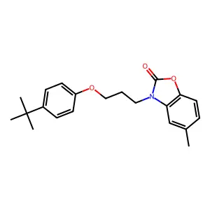 3-[3-(4-Tert-butylphenoxy)propyl]-5-methyl-2,3-dihydro-1,3-benzoxazol-2-one structure