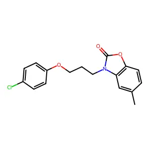 3-(3-(4-chlorophenoxy)propyl)-5-methylbenzo[d]oxazol-2(3H)-one structure