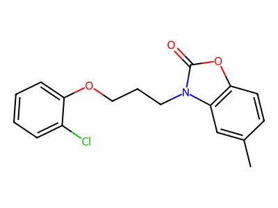 3-(3-(2-chlorophenoxy)propyl)-5-methylbenzo[d]oxazol-2(3H)-one structure
