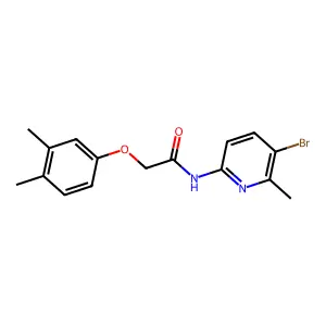 N-(5-bromo-6-methylpyridin-2-yl)-2-(3,4-dimethylphenoxy)acetamide structure