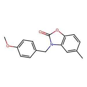 3-(4-methoxybenzyl)-5-methyl-1,3-benzoxazol-2(3H)-one structure