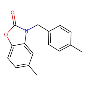 5-Methyl-3-(4-methyl-benzyl)-3H-benzooxazol-2-one structure