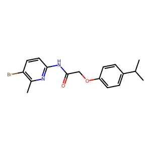 N-(5-bromo-6-methylpyridin-2-yl)-2-(4-propan-2-ylphenoxy)acetamide structure
