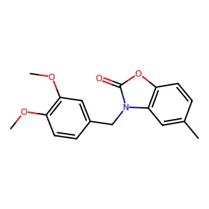 3-(3,4-dimethoxybenzyl)-5-methyl-1,3-benzoxazol-2(3H)-one structure