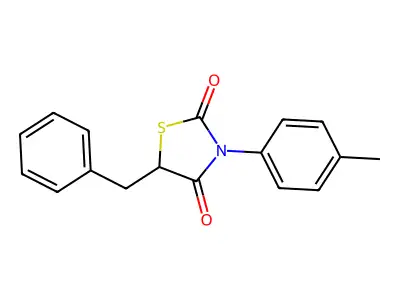 5-Benzyl-3-(4-methylphenyl)-1,3-thiazolidine-2,4-dione structure