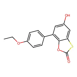 7-(4-Ethoxyphenyl)-5-hydroxy-1,3-benzoxathiol-2-one structure
