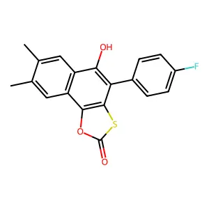 4-(4-Fluorophenyl)-5-hydroxy-7,8-dimethylnaphtho[2,1-d][1,3]oxathiol-2-one structure