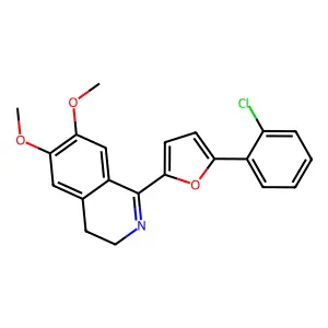 1-[5-(2-Chlorophenyl)furan-2-yl]-6,7-dimethoxy-3,4-dihydroisoquinoline structure