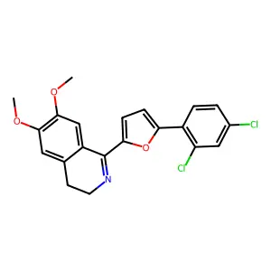 1-[5-(2,4-Dichlorophenyl)furan-2-yl]-6,7-dimethoxy-3,4-dihydroisoquinoline structure