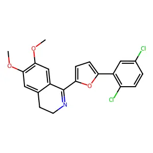 1-[5-(2,5-Dichlorophenyl)furan-2-yl]-6,7-dimethoxy-3,4-dihydroisoquinoline structure
