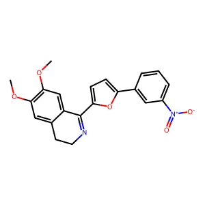 6,7-Dimethoxy-1-[5-(3-nitrophenyl)furan-2-yl]-3,4-dihydroisoquinoline structure