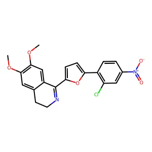 1-[5-(2-Chloro-4-nitrophenyl)furan-2-yl]-6,7-dimethoxy-3,4-dihydroisoquinoline structure
