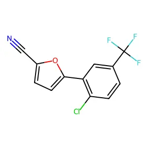 5-[2-Chloro-5-(trifluoromethyl)phenyl]furan-2-carbonitrile structure