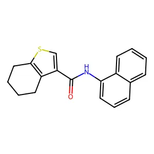 N-(naphthalen-1-yl)-4,5,6,7-tetrahydro-1-benzothiophene-3-carboxamide structure
