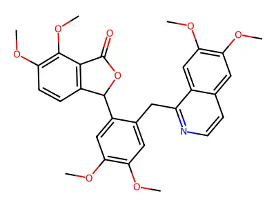 3-{2-[(6,7-dimethoxyisoquinolin-1-yl)methyl]-4,5-dimethoxyphenyl}-6,7-dimethoxy-2-benzofuran-1(3H)-one structure