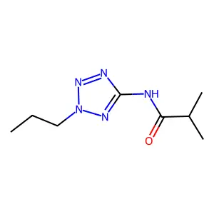 2-methyl-N-(2-propyltetrazol-5-yl)propanamide structure