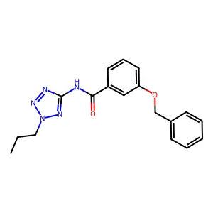 3-(benzyloxy)-N-(2-propyl-2H-tetrazol-5-yl)benzamide structure