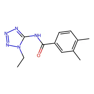 N-(1-Ethyl-1H-tetrazol-5-yl)-3,4-dimethylbenzamide structure