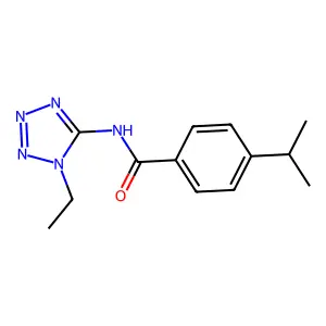 N-(1-Ethyl-1H-tetrazol-5-yl)-4-(propan-2-yl)benzamide structure