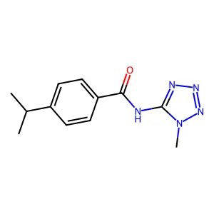 N-(1-methyltetrazol-5-yl)-4-propan-2-ylbenzamide structure