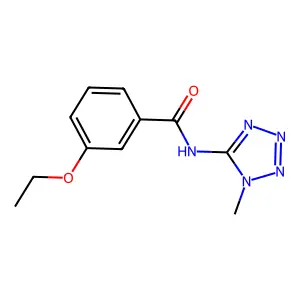 3-ethoxy-N-(1-methyltetrazol-5-yl)benzamide structure