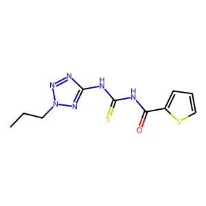 N-[(2-propyltetrazol-5-yl)carbamothioyl]thiophene-2-carboxamide structure