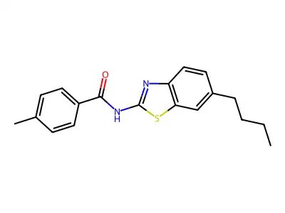 N-(6-Butyl-2-benzothiazolyl)-4-methylbenzamide structure