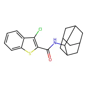 N-(2-adamantyl)-3-chloro-1-benzothiophene-2-carboxamide structure