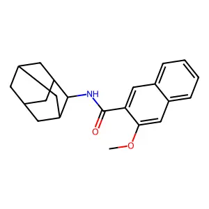 N-(2-adamantyl)-3-methoxynaphthalene-2-carboxamide structure