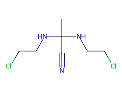 Propionitrile, 2,2-(bis(2-chloroethylamino))- structure