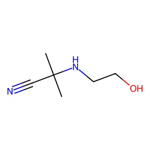 2-(2-羟乙基)氨基-2-甲基丙腈 structure