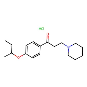 Propiophenone, 4'-sec-butoxy-3-piperidino-, hydrochloride structure