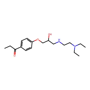 Propiophenone, 4'-(2-hydroxy-3-((2-diethylaminoethyl)amino)propoxy)- structure