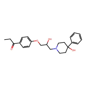 1-{4-[2-Hydroxy-3-(4-hydroxy-4-phenylpiperidin-1-yl)propoxy]phenyl}propan-1-one structure