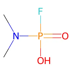 二甲基磷酰胺氟膦酸 structure