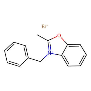 Benzoxazolium, 2-methyl-3-(phenylmethyl)-, bromide (1:1) structure
