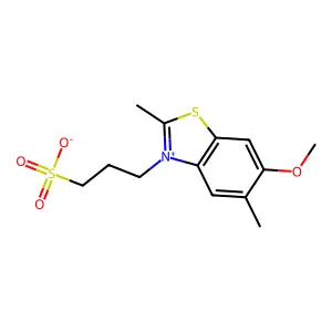 benzothiazolium, 6-methoxy-2,5-dimethyl-3-(3-sulfopropyl)-, inner salt structure