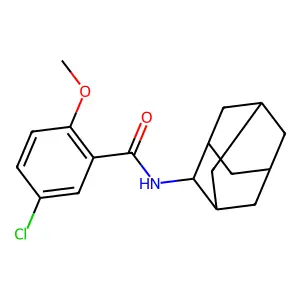 N-(2-adamantyl)-5-chloro-2-methoxybenzamide structure