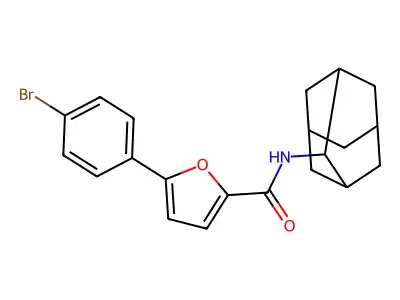 N-(2-adamantyl)-5-(4-bromophenyl)furan-2-carboxamide structure