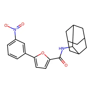 N-(2-adamantyl)-5-(3-nitrophenyl)furan-2-carboxamide structure