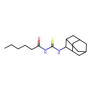 N-(2-adamantylcarbamothioyl)hexanamide structure
