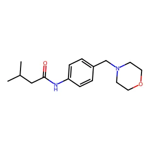 3-methyl-N-[4-(morpholin-4-ylmethyl)phenyl]butanamide structure