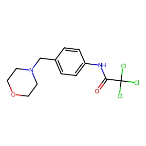 2,2,2-trichloro-N-[4-(morpholin-4-ylmethyl)phenyl]acetamide structure