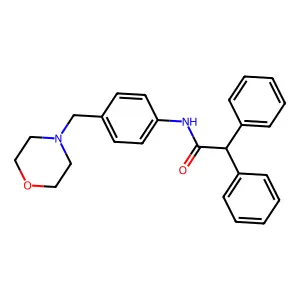 N-[4-(morpholin-4-ylmethyl)phenyl]-2,2-diphenylacetamide structure
