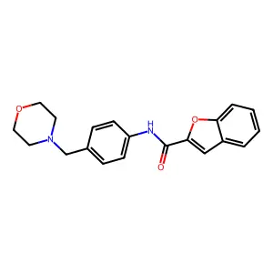 N-[4-(morpholin-4-ylmethyl)phenyl]-1-benzofuran-2-carboxamide structure
