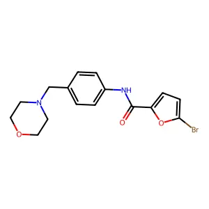 5-bromo-N-[4-(morpholin-4-ylmethyl)phenyl]furan-2-carboxamide structure